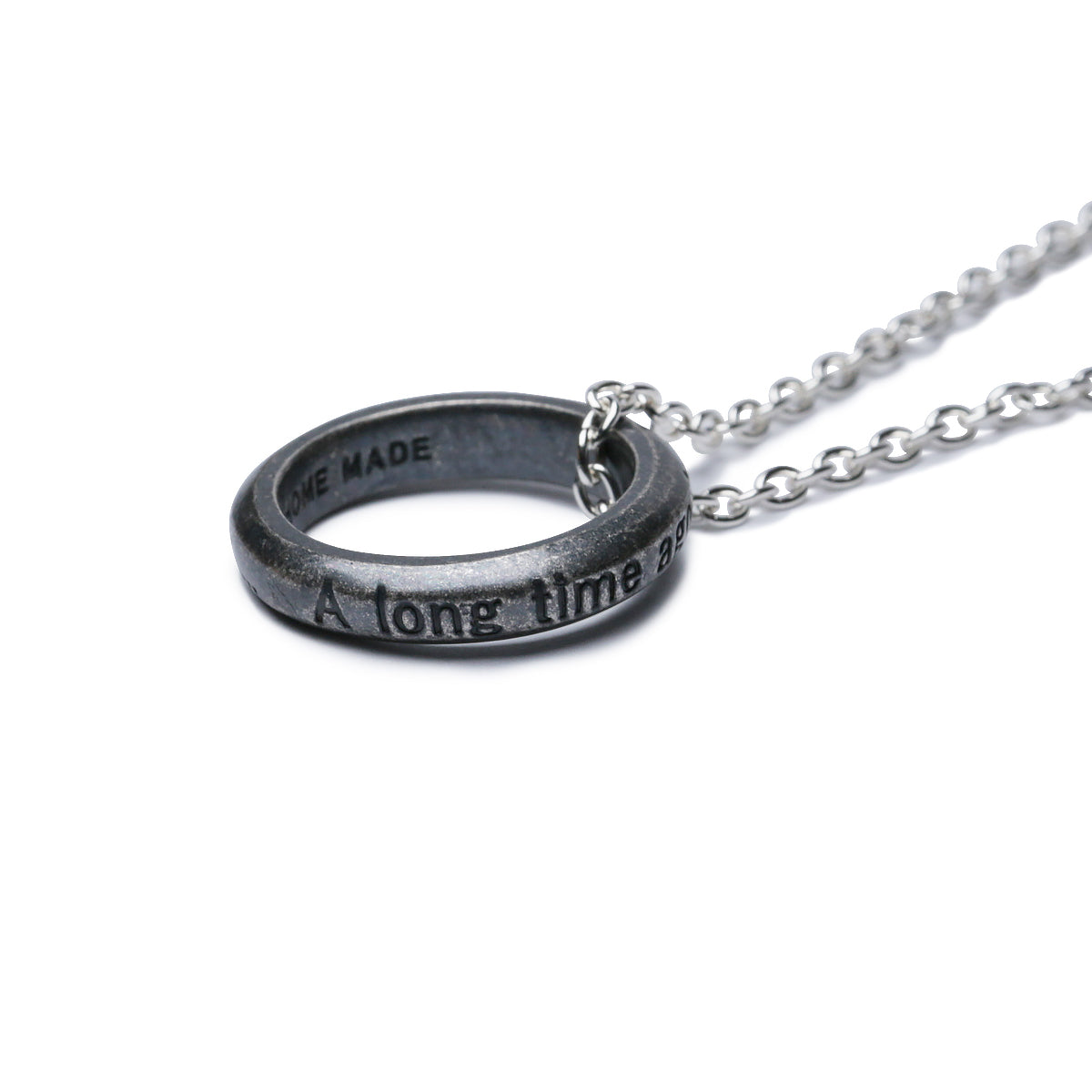 Star Wars™ Introduction Message Necklace - Smoked Silver