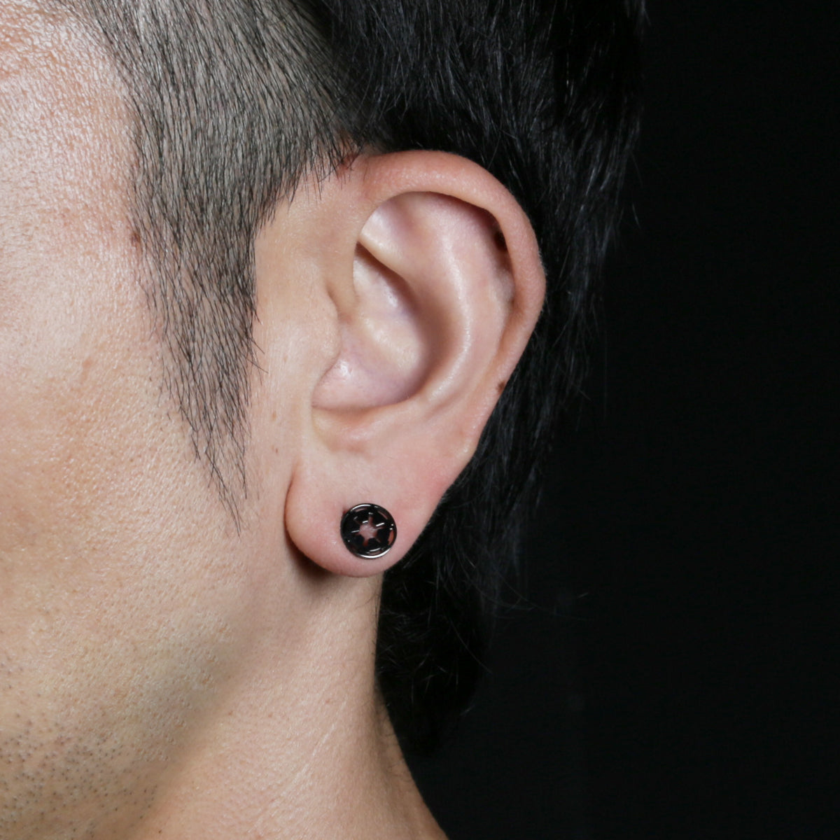 星球大战™帝国标志耳环 - 黑色/单只