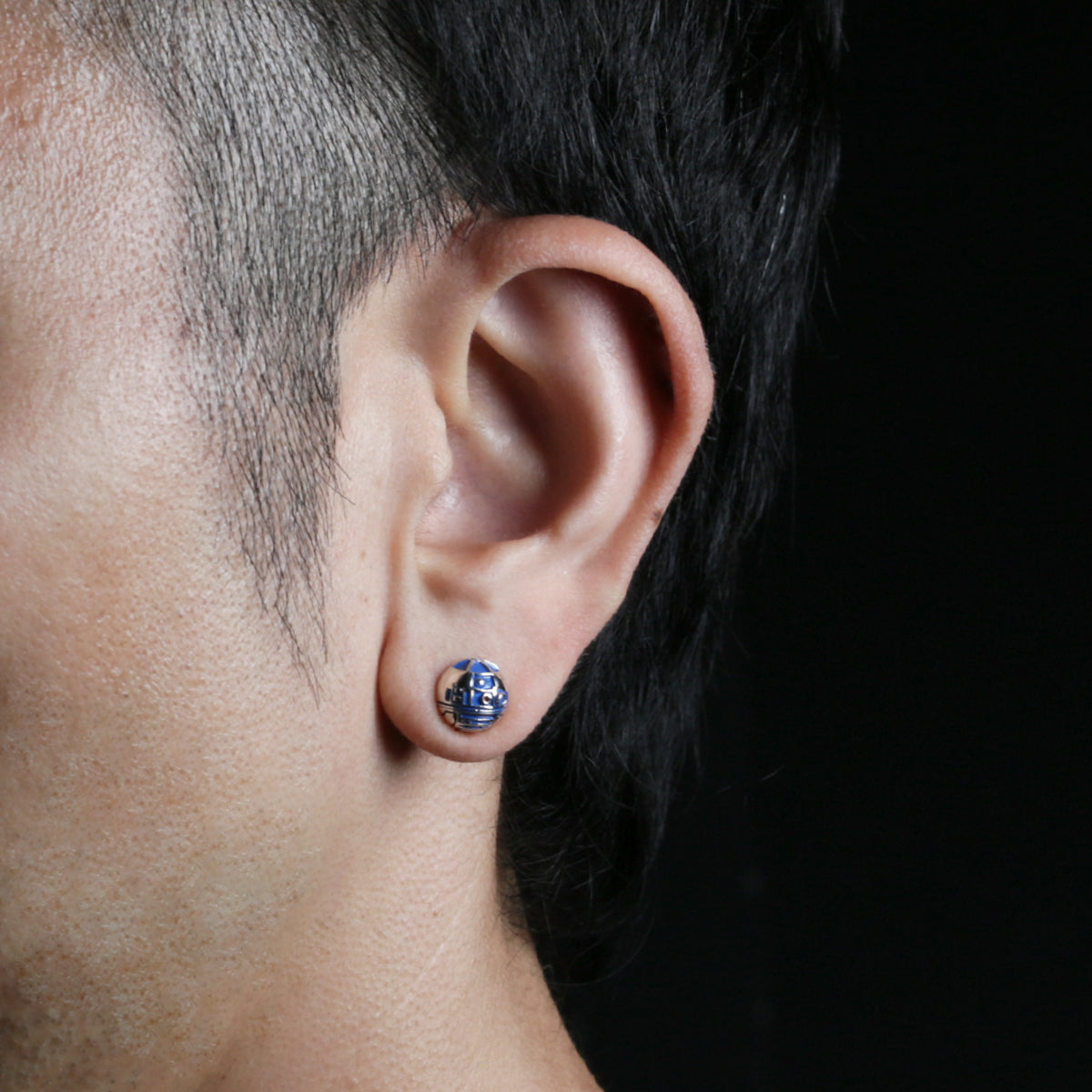 星球大战™ R2D2 耳环 - 银色/单只