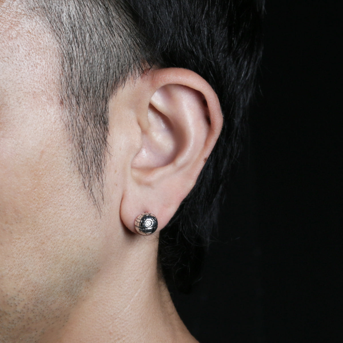 星球大战™死星耳环 - 银色/单只