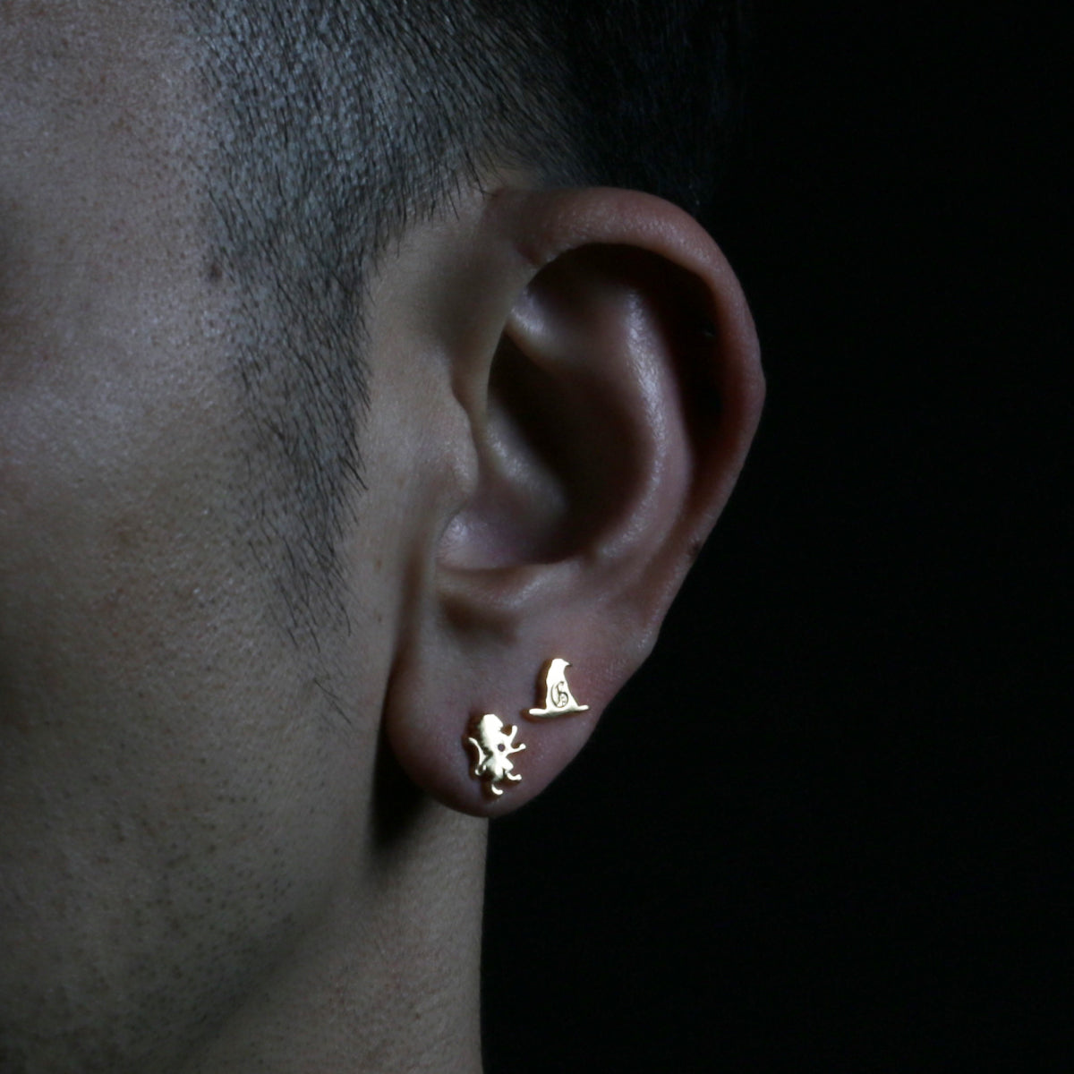 哈利·波特与魔法石分院帽耳环 - 格兰芬多(双耳)