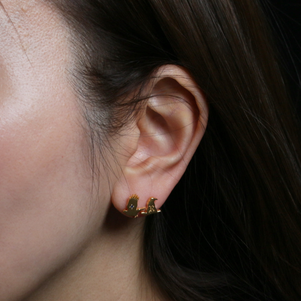 哈利·波特与魔法石分院帽耳环 - 拉文克劳(双耳)