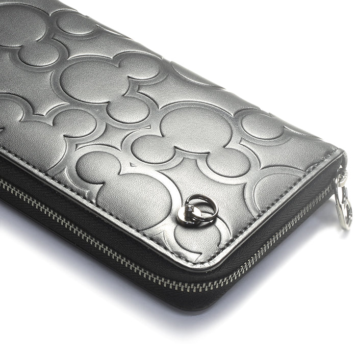Mickey Mouse Big Eye Con Zipper Long Wallet/Long Wallet