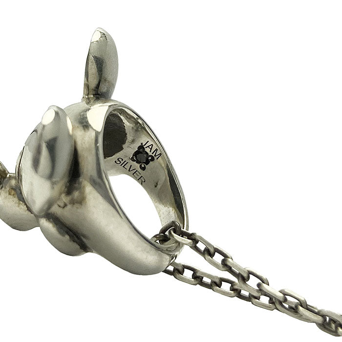 Mickey Mouse Baby Ring Necklace - Silver