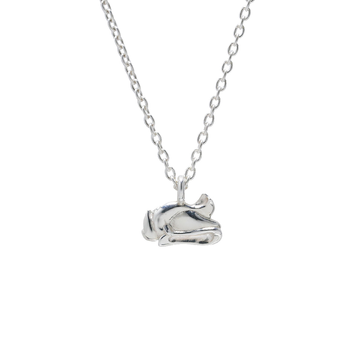 Snow White Prince's Hat Necklace Silver