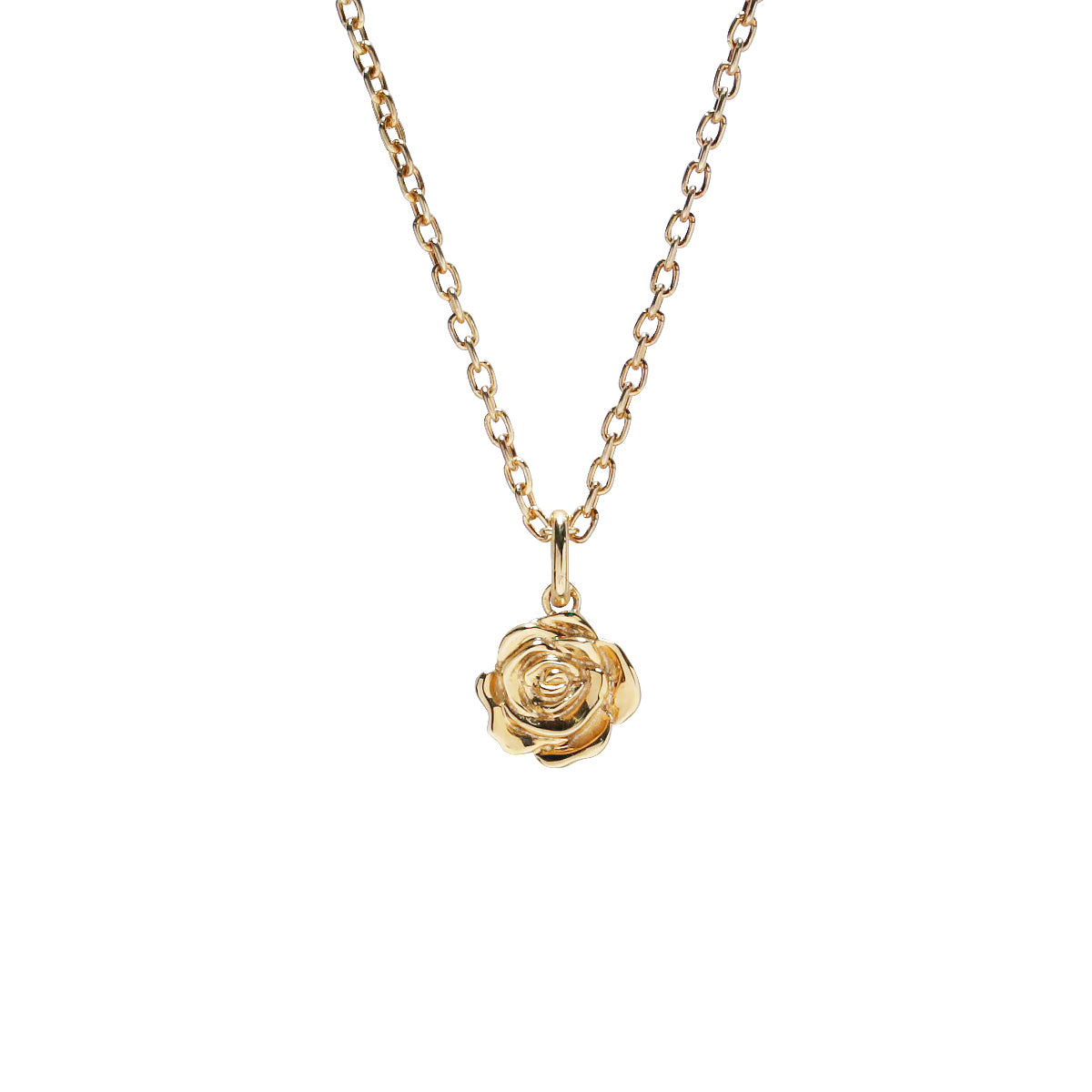 Beauty and the Beast Rose Necklace Princess Gold