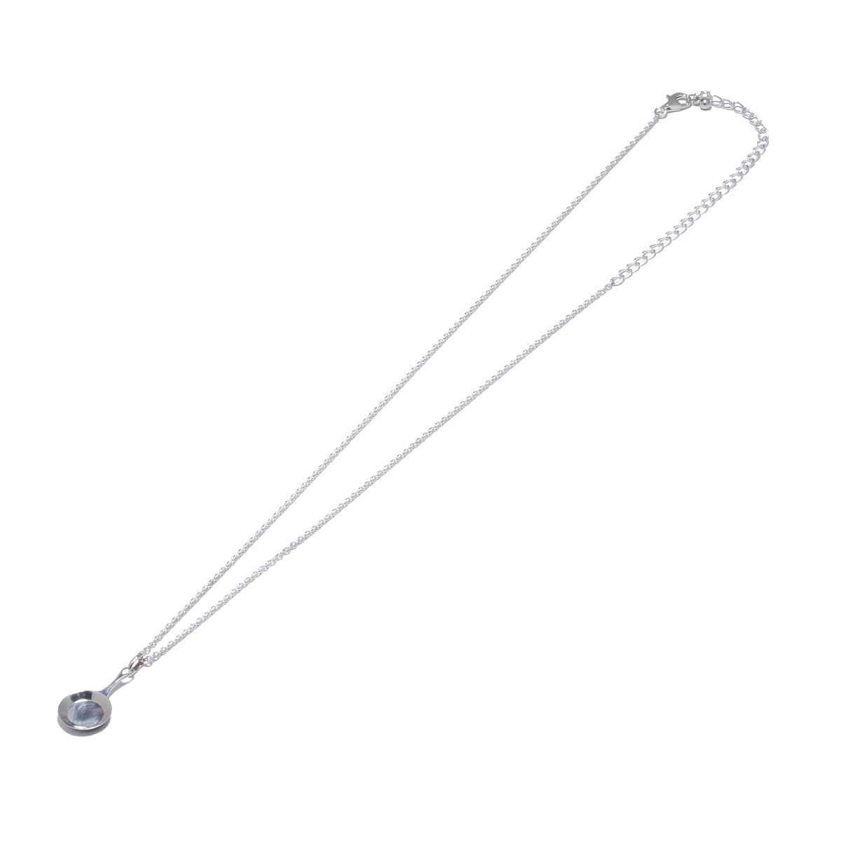 長髮公主平底鍋項鍊 銀色