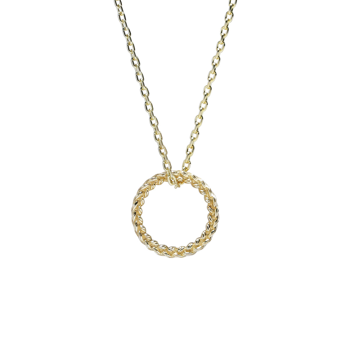 Rapunzel Braid Necklace Gold