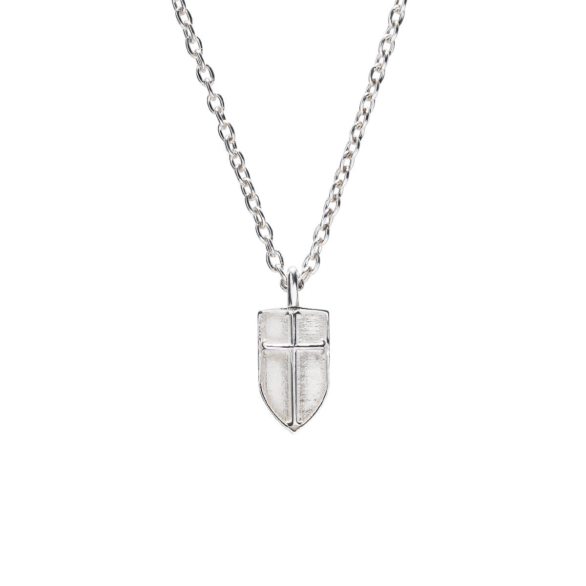 Sleeping Beauty Prince Phillip's Shield Necklace Silver