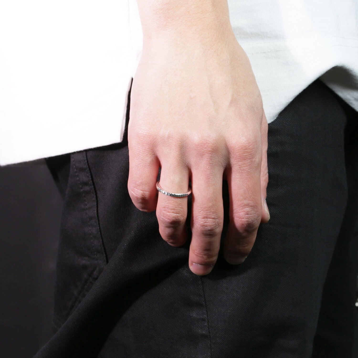 Cinderella Staircase Ring, Silver