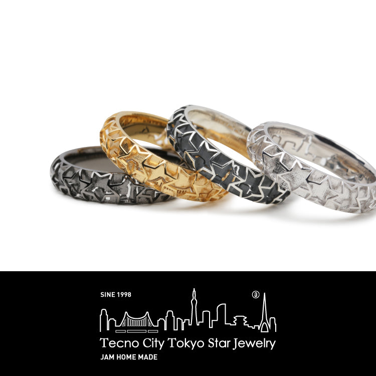 Techno City Tokyo Star Jewelry Ring Black / Single Item