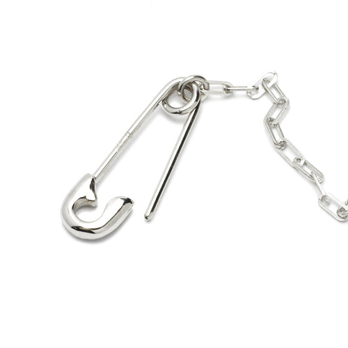 Hello Kitty Safety Pin Necklace - Silver