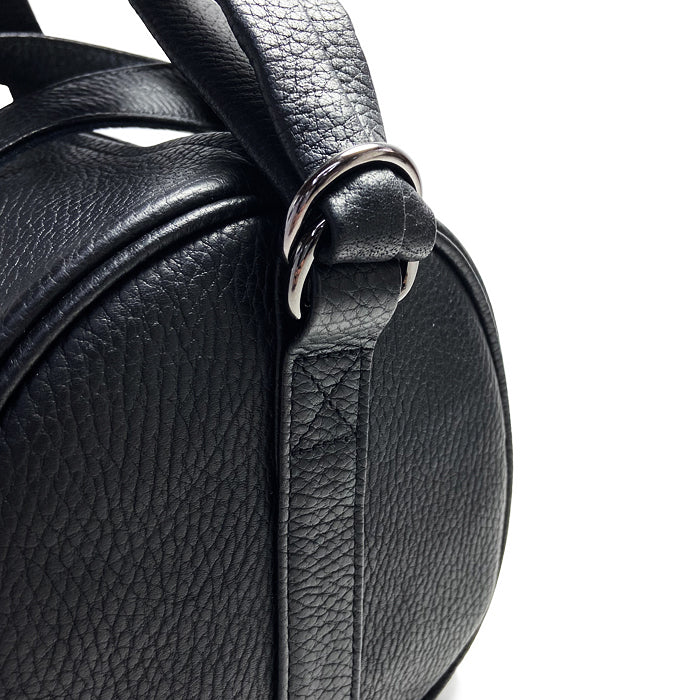 ENDURE Leather Studded 2-Way Drum Bag Shoulder Bag S - Black