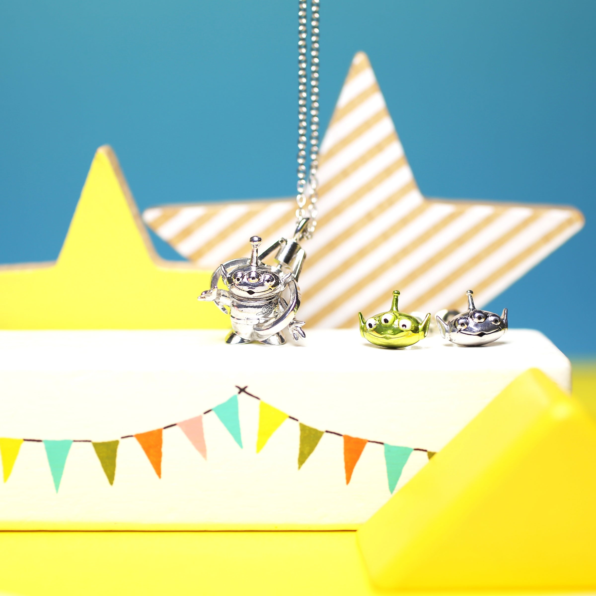 TOYSTORY Little Green Men Green Earrings (Single Ear)