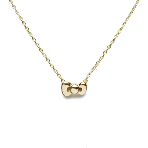 Hello Kitty Ribbon Necklace - 10K Yellow Gold