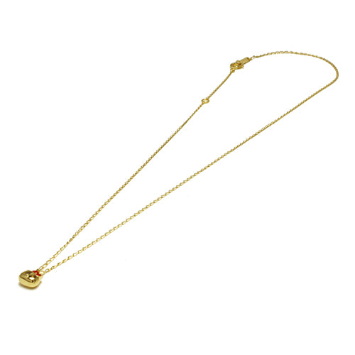 Hello Kitty Face Necklace - Yellow Gold