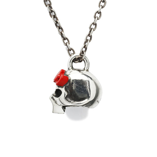 Hello Kitty Skull Face Necklace - Silver