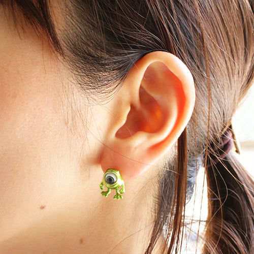 《怪獸公司》大學版麥克耳環 - 綠色/單耳