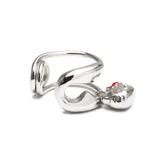 Hello Kitty Safety Pin Ear Cuff - Silver