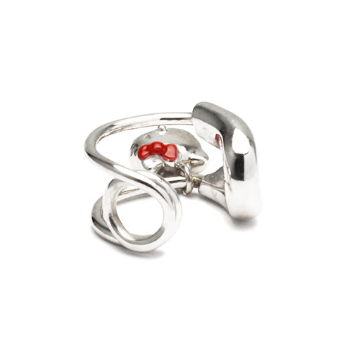 Hello Kitty Safety Pin Ear Cuff - Silver