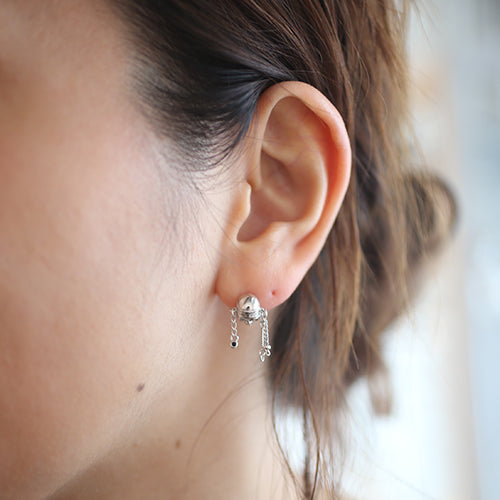 加勒比海盜:世界的盡頭骷髏耳環 - 銀色(單隻)