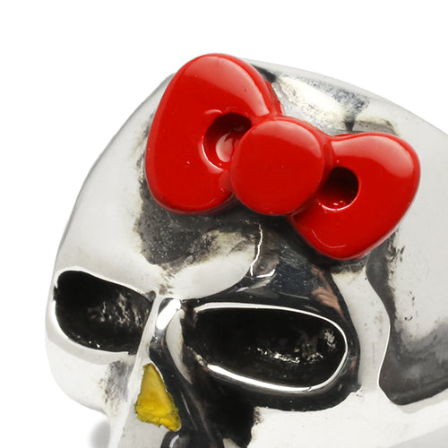 Hello Kitty Skull Face Ring - Silver