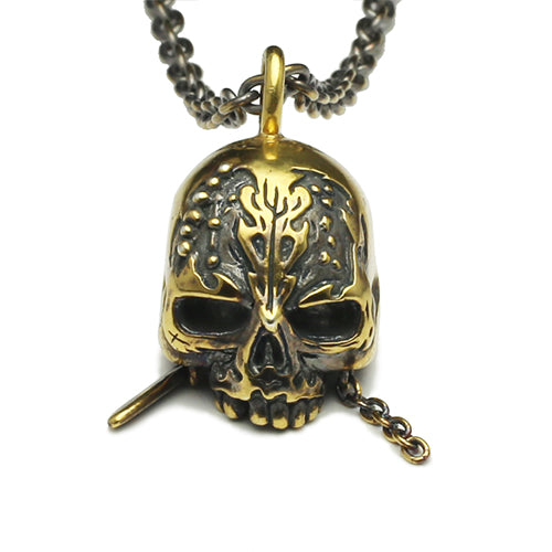 Pirates of the Caribbean: Dead Men Tell No Tales Skull Necklace - Gold