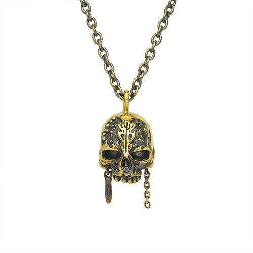 Pirates of the Caribbean: Dead Men Tell No Tales Skull Necklace - Gold