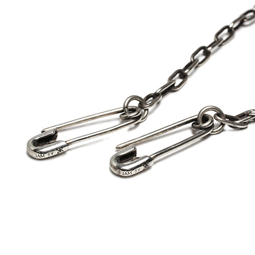 安全別針鑽石錢包鏈 M - 銀色