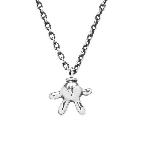 Mickey Mouse Hand Necklace - Silver