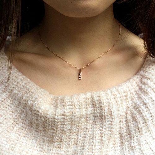 Mickey Mouse Love Necklace S - Pink Gold / Matching Necklace