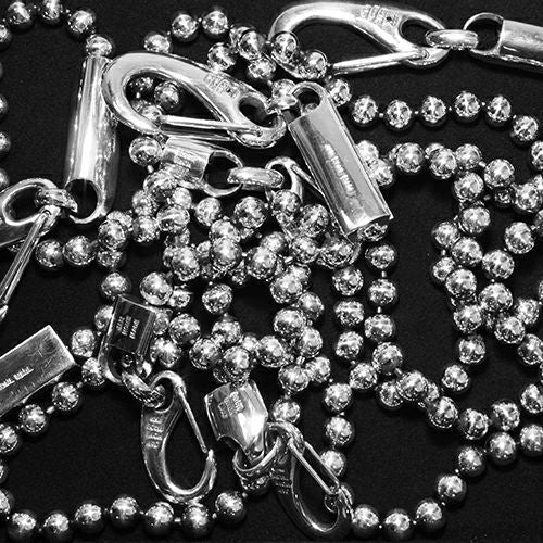 Type AB Ball Wallet Chain NEW TYPE (Blood Type) -Silver 925-