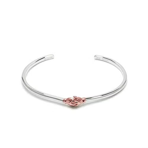 Mickey & Minnie Shake Hand Bangle - Pink Gold / Matching Bracelet