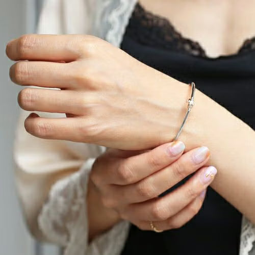 Mickey & Minnie Shake Hand Bangle - Black / Matching Bracelet