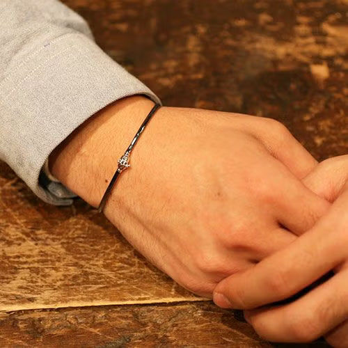 Mickey & Minnie Shake Hand Bangle - Black / Matching Bracelet