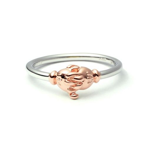 Mickey Mouse & Minnie Mouse Shake Hand Ring - Pink Gold