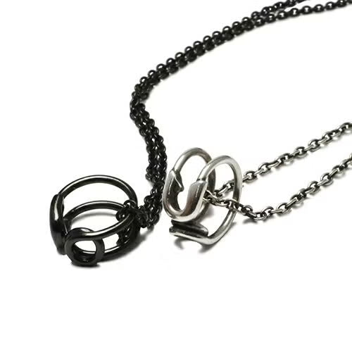 Safety Pin Necklace / Matching Necklace - Black