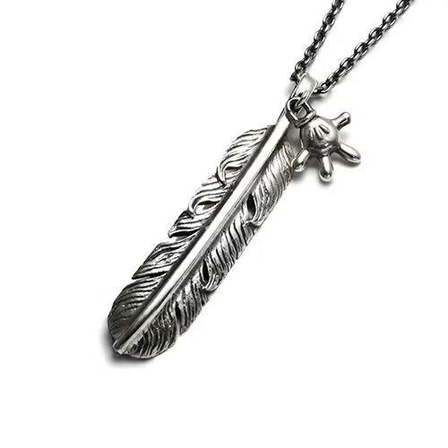 Mickey Mouse Hand & Feather Necklace