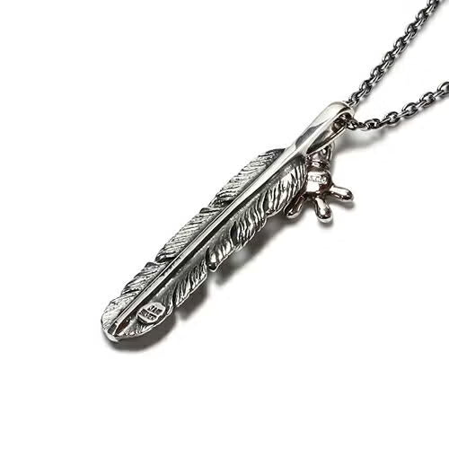 Mickey Mouse Hand & Feather Necklace