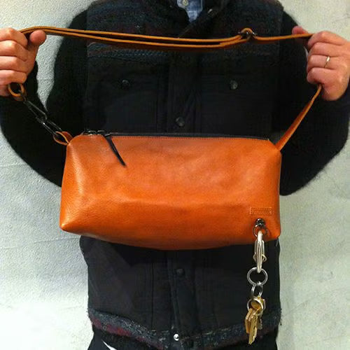 Arizona Leather One Shoulder Bag M - Brown