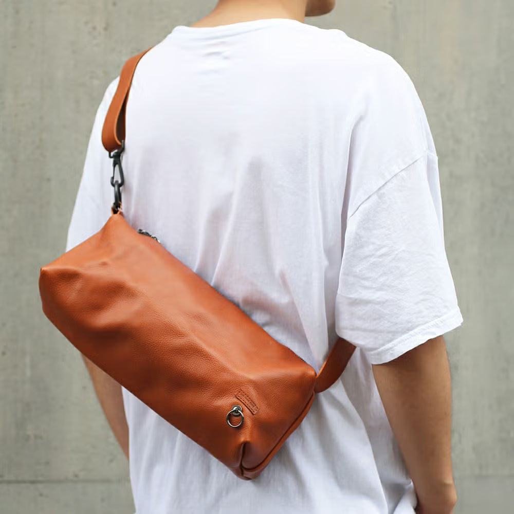 Arizona Leather One Shoulder Bag M - Brown