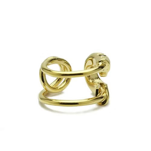 Safety Pin Diamond Ear Cuff - Gold (Single Ear)