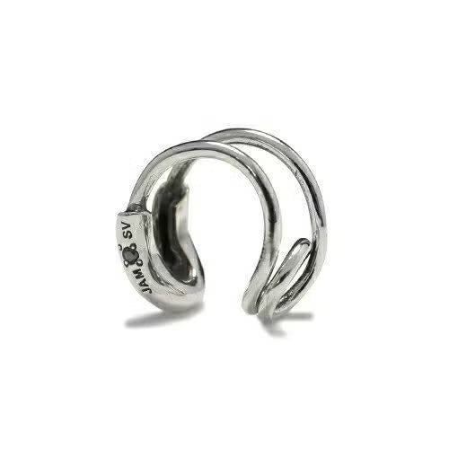 Safety Pin Diamond Ear Cuff Silver (Single Ear)