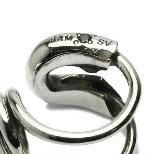 Safety Pin Diamond Ear Cuff Silver (Single Ear)