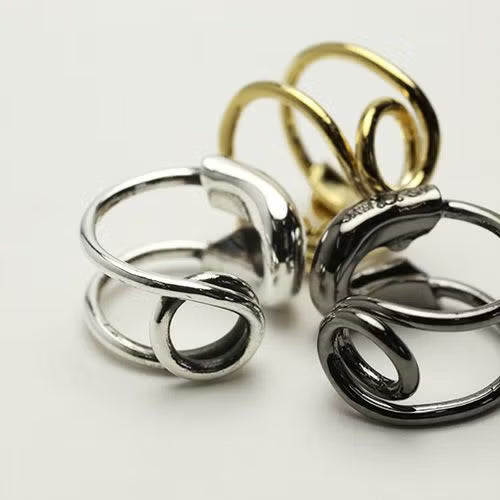 Safety Pin Diamond Ear Cuff Silver (Single Ear)