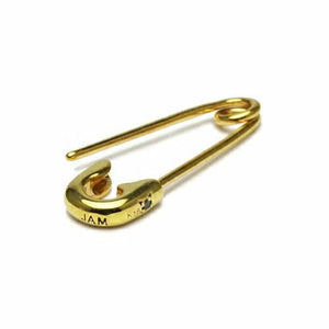 Safety Pin Diamond Earring M - 18K Yellow Gold (Single Ear)