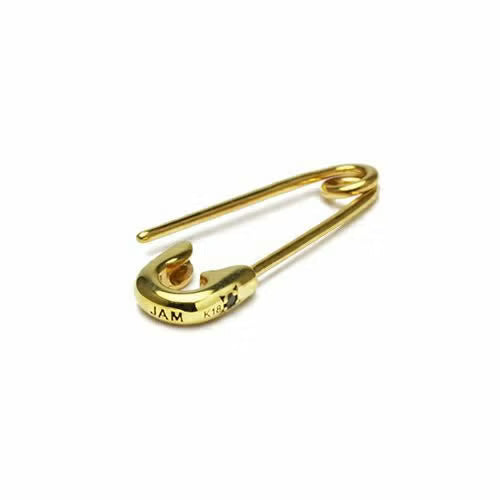 Safety Pin Diamond Earring S - 18K Yellow Gold (Single Ear)