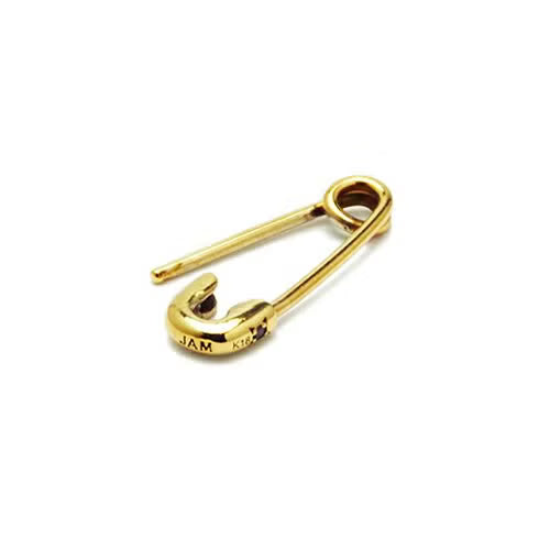 Safety Pin Diamond Earring XS - 18K Yellow Gold (Single Ear)