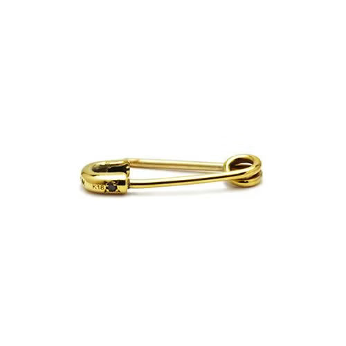 Safety Pin Diamond Earring XS - 18K Yellow Gold (Single Ear)