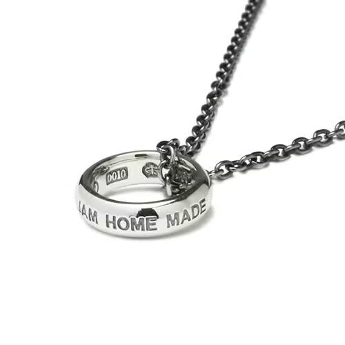 Round-Profile Ring Diamond Necklace - Silver